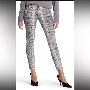 HUDSON Barbara High Waist Super Skinny Jeans - Metallic Python - 25